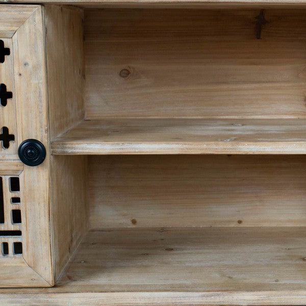 TV-Möbel Dekodonia Braun Holz Metall (120 x 35 x 55 cm)