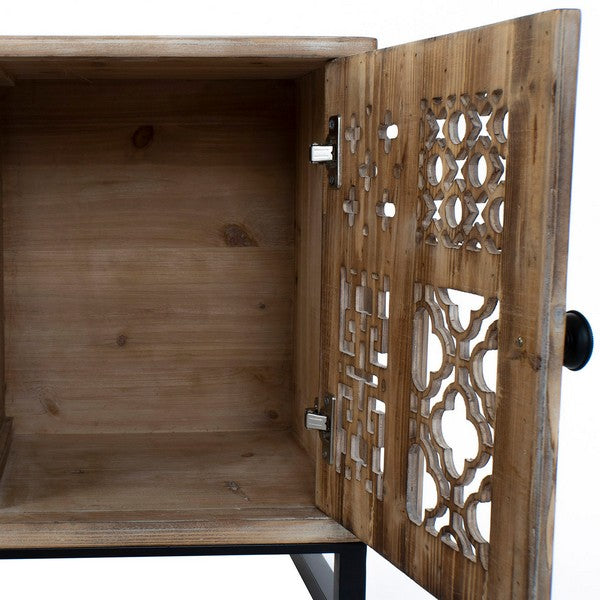 TV-Möbel Dekodonia Braun Holz Metall (120 x 35 x 55 cm)