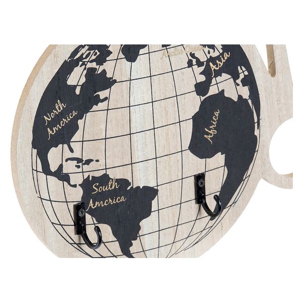 Wandgarderobe Dekodonia Fahrrad Weltkarte Holz MDF (2 pcs)