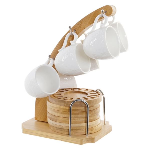 Satz von Kaffeetassen Dekodonia Bambus Porzellan Mandala (75 ml) (12 pcs)