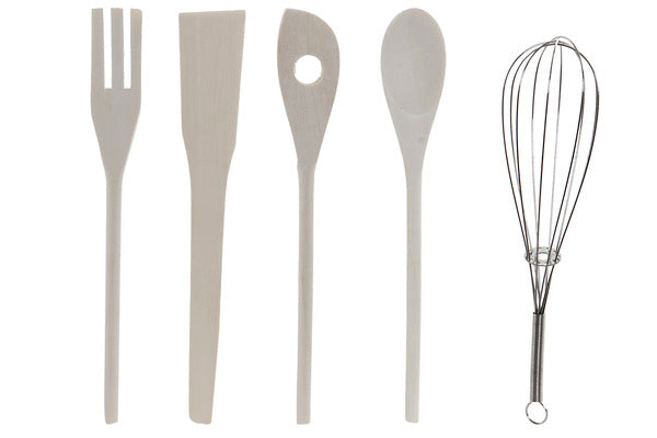Küchenutensilien Set Dekodonia Bambus Porzellan (6 pcs)