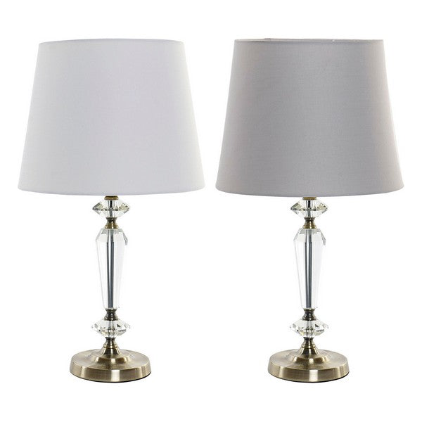 Tischlampe Dekodonia Acryl Baumwolle Metall Mit Stoff (2 pcs)