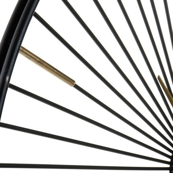 Wanduhr Dekodonia Schwarz Metall (100 x 5 x 100 cm)