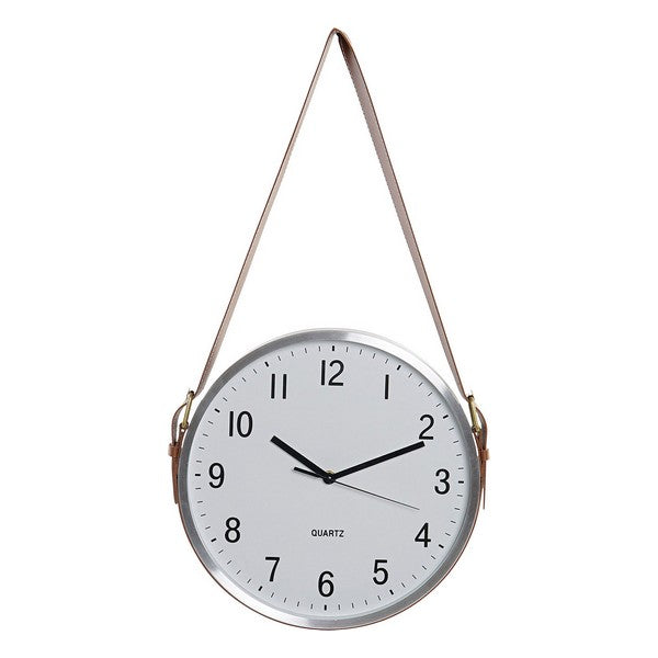 Wanduhr Dekodonia Silberfarben Polyurethan Aluminium (33 x 4 x 60 cm)