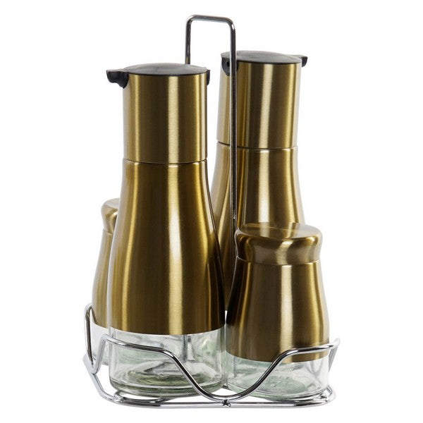 Gewürzset Dekodonia Metall Kristall PP (280 ml) (4 pcs)