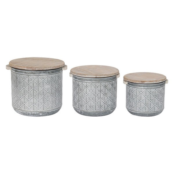 Dekorative Box Dekodonia Metall Loft (3 pcs)