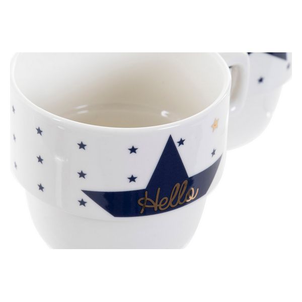 Satz von Kaffeetassen Dekodonia Stern (200 ml) (4 pcs)