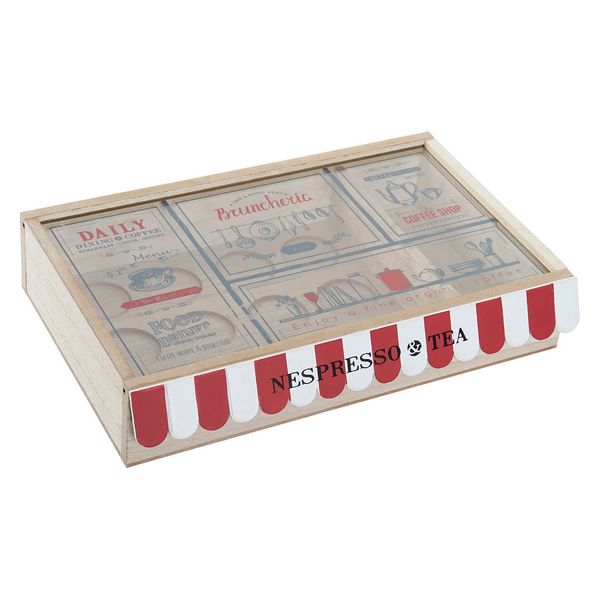 Teebox Dekodonia Vintage Holz MDF (30 x 19 x 6 cm)