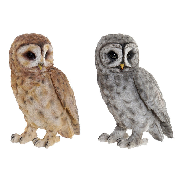 Deko-Figur DKD Home Decor Harz Eule (2 pcs) (15 x 10 x 21 cm)