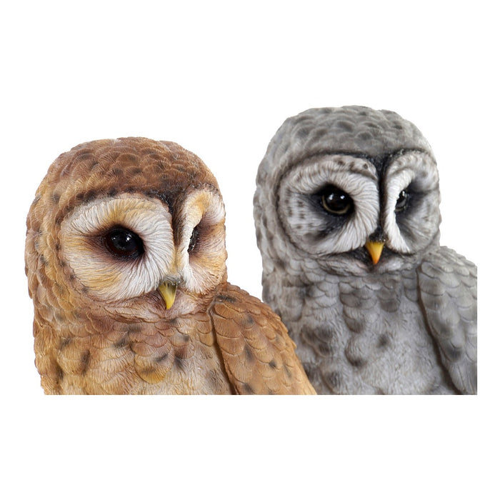 Deko-Figur DKD Home Decor Harz Eule (2 pcs) (15 x 10 x 21 cm)