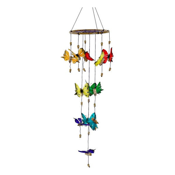 Dekoration zum Aufhängen Dekodonia Rattan Feder (16 x 16 x 70 cm)