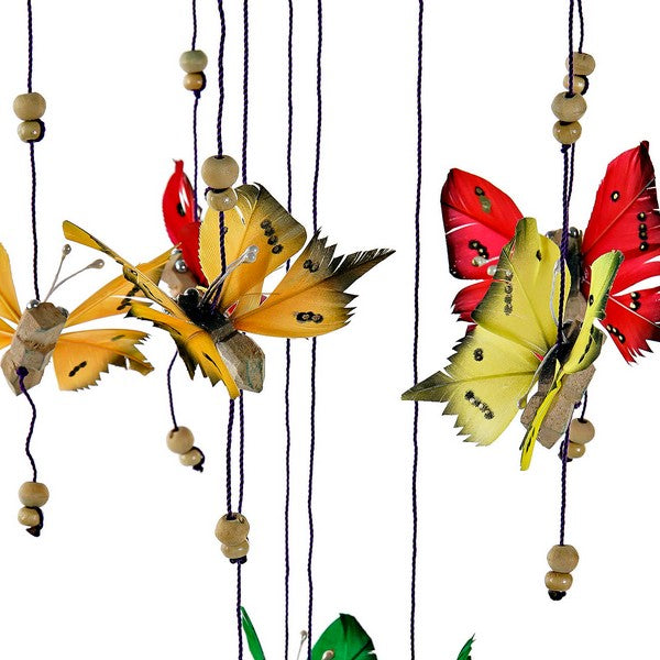 Dekoration zum Aufhängen Dekodonia Rattan Feder (16 x 16 x 70 cm)