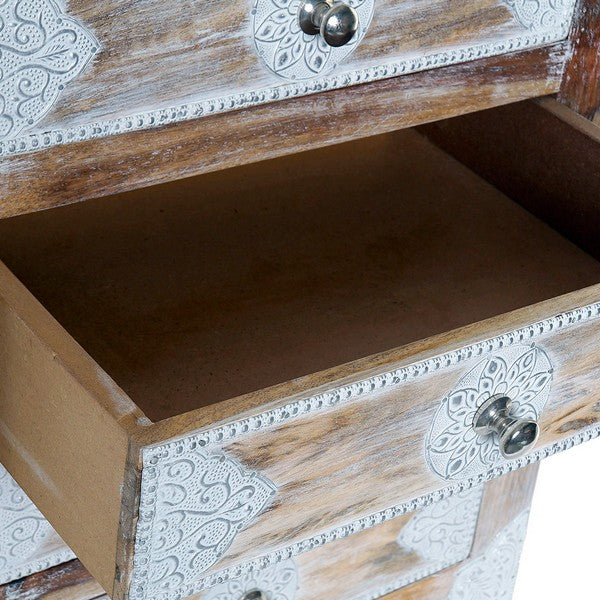 Nachttisch Dekodonia Aluminium Mango-Holz (40 x 32 x 60 cm)