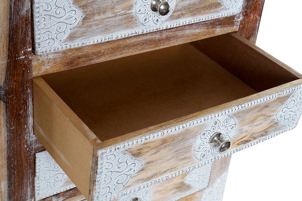 Nachttisch Dekodonia Aluminium Mango-Holz (40 x 32 x 60 cm)