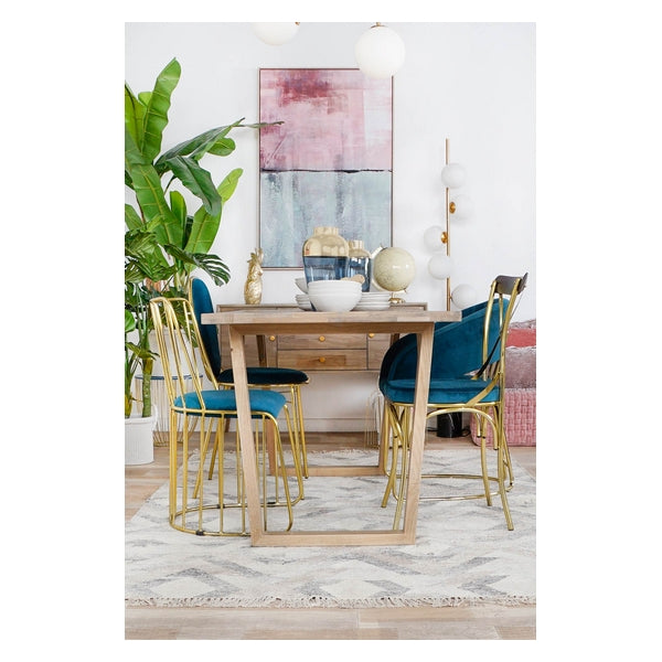 Stuhl Dekodonia Velvet Samt Messing (48 x 55 x 82 cm)