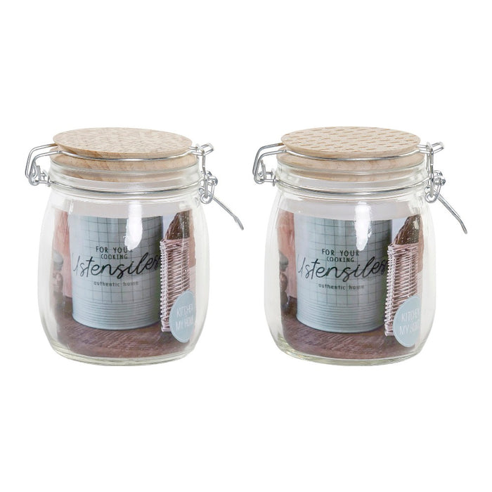 Boot DKD Home Decor Durchsichtig Holz Kristall (750 ml) (2 pcs)