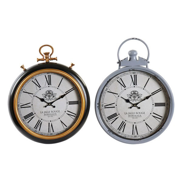 Wanduhr Dekodonia Metall (2 pcs) (40 x 7 x 54 cm)