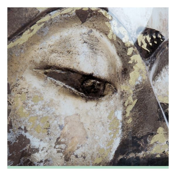 Bild Dekodonia Buddha Schwarz Leinwand (2 pcs) (70 x 5 x 150 cm)