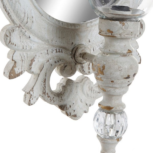 Lampe Dekodonia Wandleuchte Metall Kristall Traditionell (30 x 20 x 70 cm)