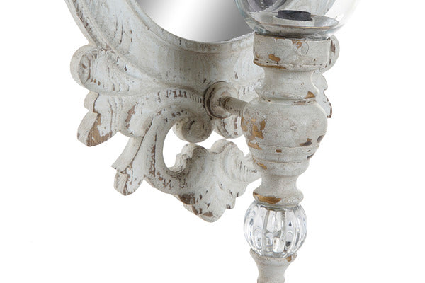 Lampe Dekodonia Wandleuchte Metall Kristall Traditionell (30 x 20 x 70 cm)