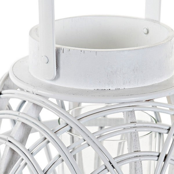 Kerzenschale Dekodonia Weiß Holz Bambus