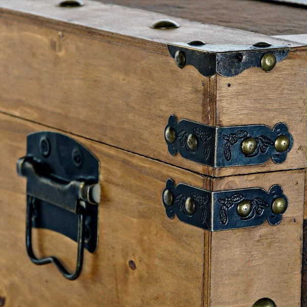 Truhe Dekodonia Braun Pappelholz Polyurethan (3 pcs)