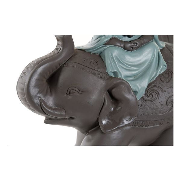 Deko-Figur Dekodonia Mönch Elefant Harz (2 pcs) (17 x 9 x 18 cm)