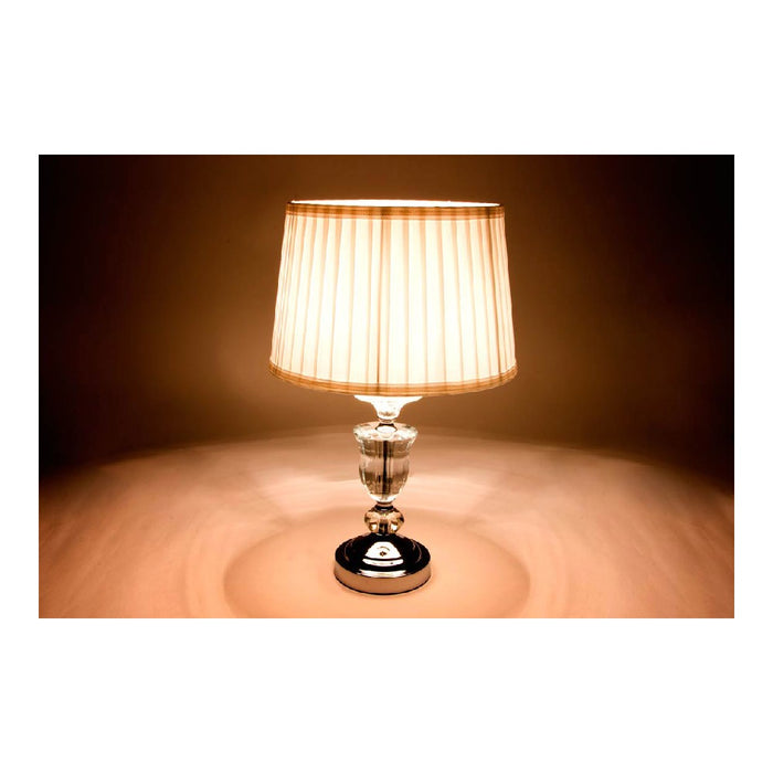 Tischlampe DKD Home Decor Metall Stoff Kristall (2 pcs) (30 x 30 x 48 cm)