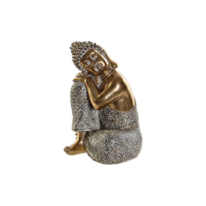 Deko-Figur DKD Home Decor Harz Buddha (14.5 x 12 x 19.5 cm)