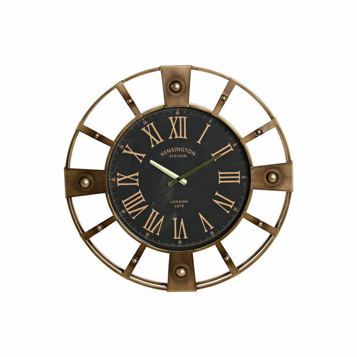 Wanduhr DKD Home Decor Schwarz Eisen Golden (60 x 8 x 60 cm)