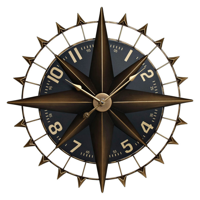 Wanduhr DKD Home Decor Kompass Eisen (80 x 7.5 x 80 cm)