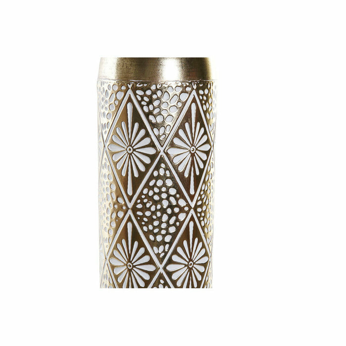 Vase DKD Home Decor Metall Weiß Indianer (14.5 x 14.5 x 76.5 cm)
