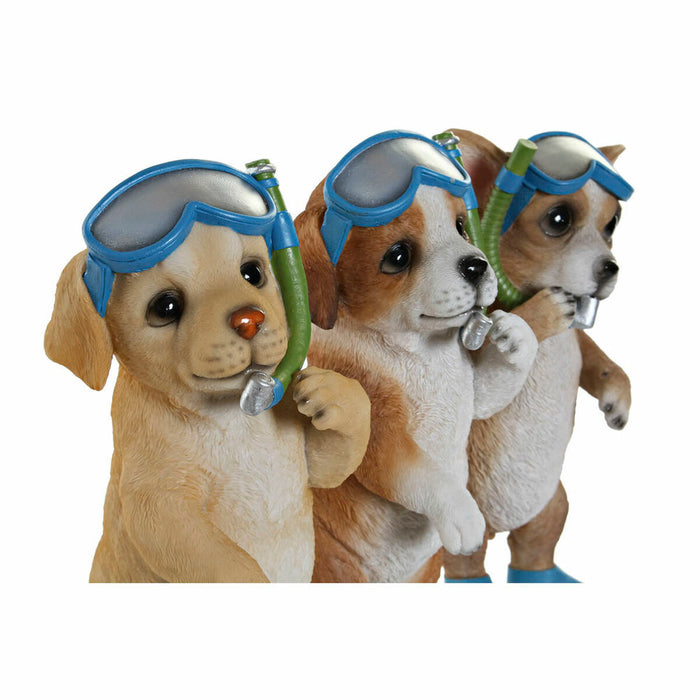 Deko-Figur DKD Home Decor Harz Hund (3 pcs) (11.5 x 11.5 x 23 cm)