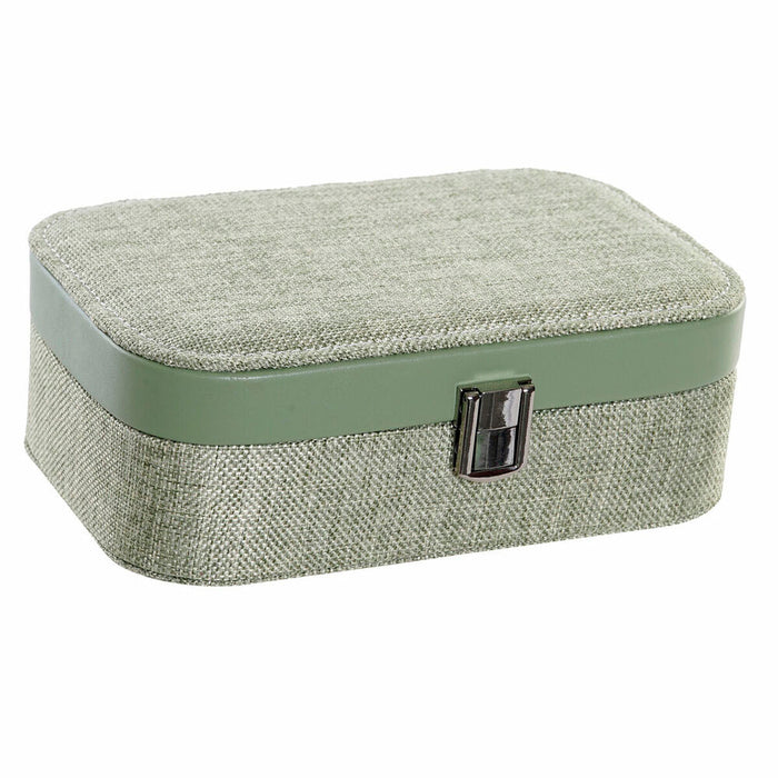 Box-Schmuckkästchen DKD Home Decor Spiegel Polyester Traditionell (20.5 x 14 x 7 cm)