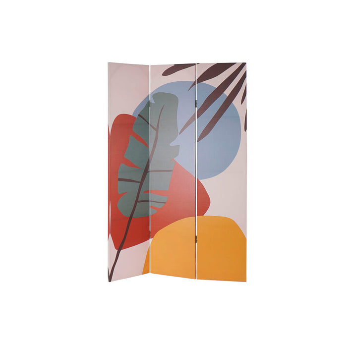 Spanische Wand DKD Home Decor Tropical Leinwand Kiefer (120 x 2 x 180 cm)