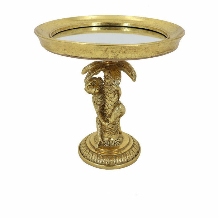 Schale DKD Home Decor Spiegel Golden Harz (21.5 x 21.54 x 21.7 cm)