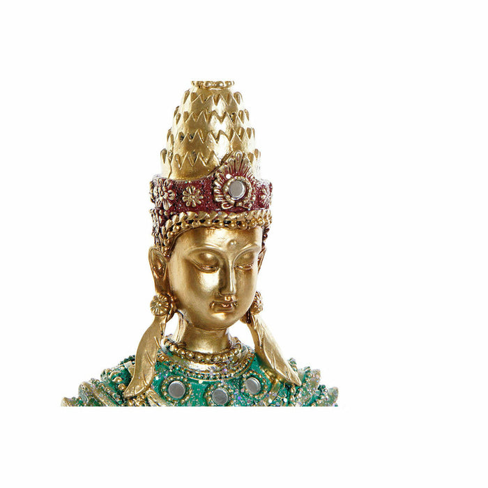Deko-Figur DKD Home Decor Golden Buddha Harz (13 x 7 x 27 cm)