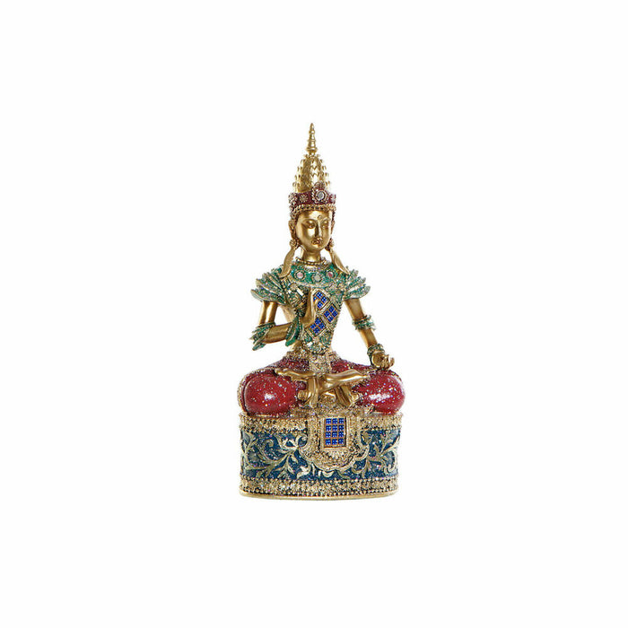 Deko-Figur DKD Home Decor Golden Buddha Harz (13 x 7 x 27 cm)