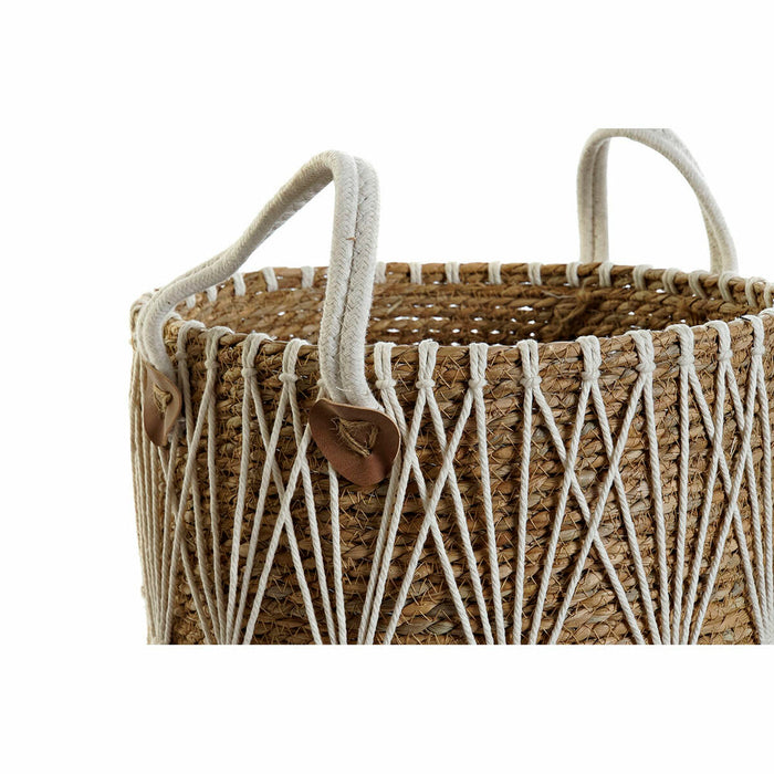 Korb-Set DKD Home Decor Baumwolle Faser Boho (3 pcs)
