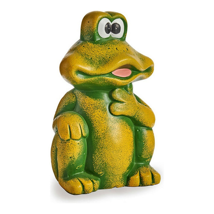 Dekorative Figur für den Garten Frosch aus Keramik grün (12,5 x 22,5 x 16 cm)