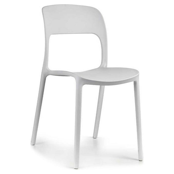 Esszimmerstuhl Weiß Kunststoff (43 x 83 x 58 cm)