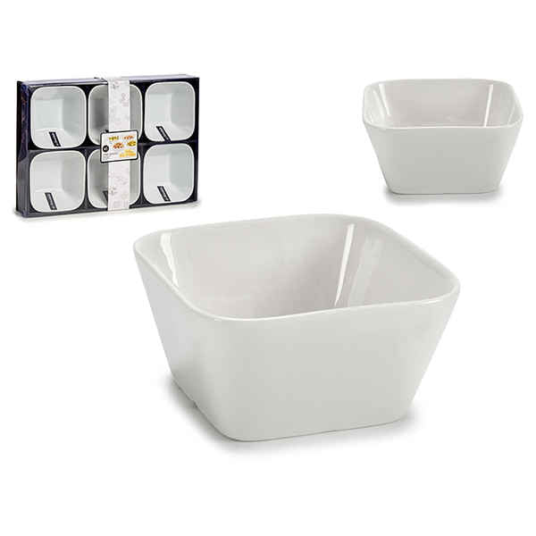 Sæt med skåle Weiß Porzellan 150 ml (6 Stücke)