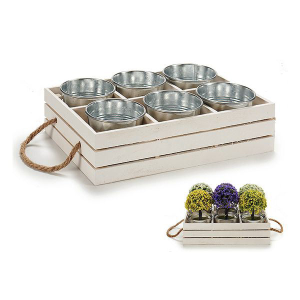 Blumentopf Ibergarden Weiß (18,5 x 7 x 27 cm)