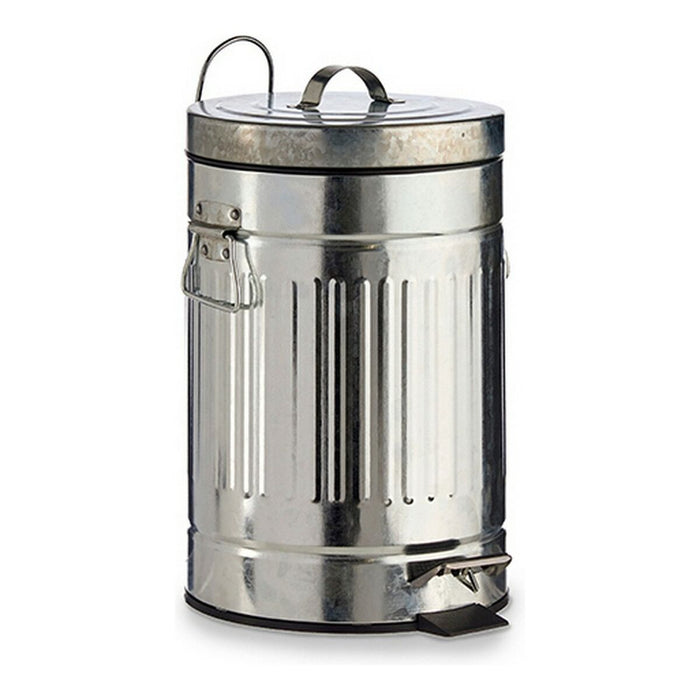 Papierkorb mit Pedal Stahl (7 L)