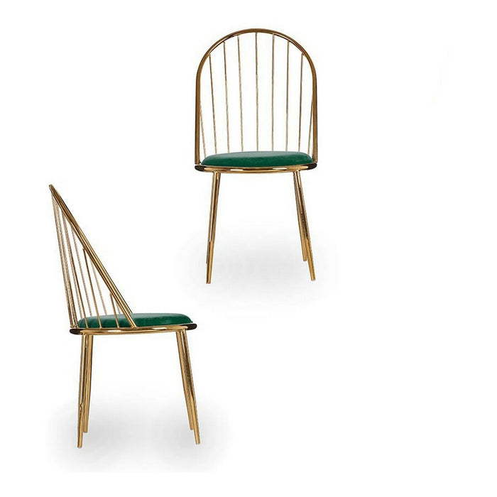 Stuhl Golden grün Stangen Polyester Eisen (48 x 95,5 x 48 cm)