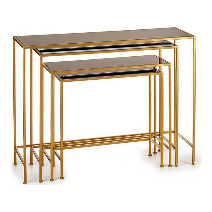 Satz Schwarz Golden Tische Kristall Metall (4 pcs)