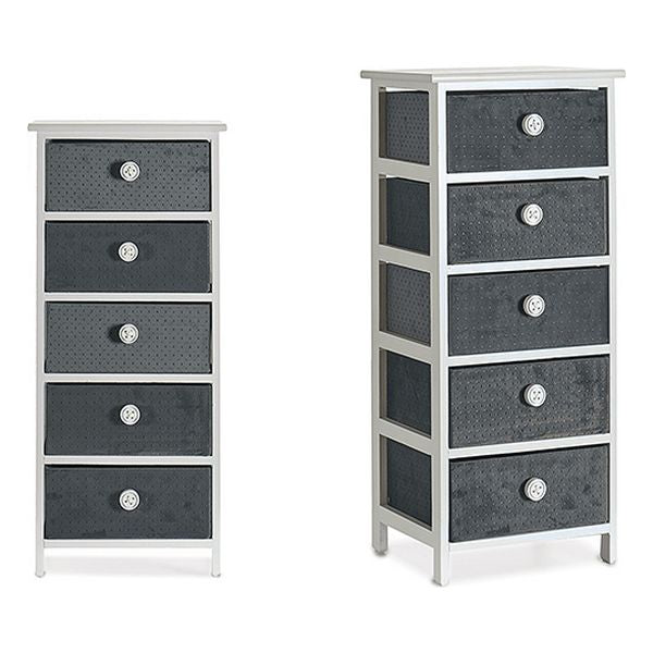 Beistellmöbel Gift Decor Grau Samt (29 x 90 x 40 cm)