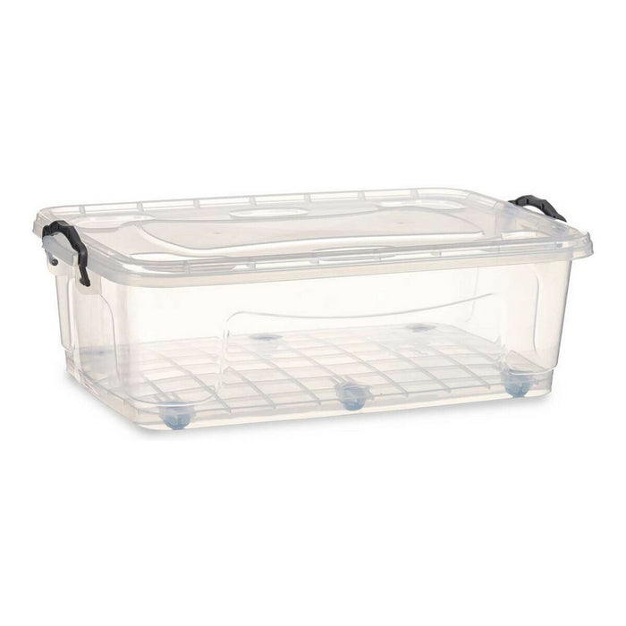 Aufbewahrungsbox Mit Rädern Durchsichtig Kunststoff (40 x 20,5 x 63 cm)