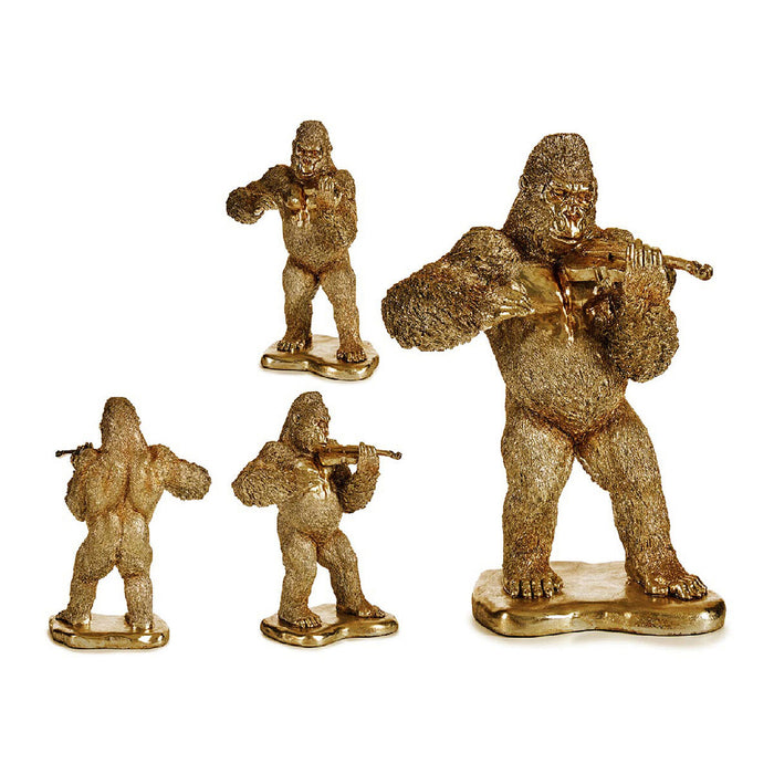 Deko-Figur Gorilla Golden Harz (16 x 40 x 30 cm)