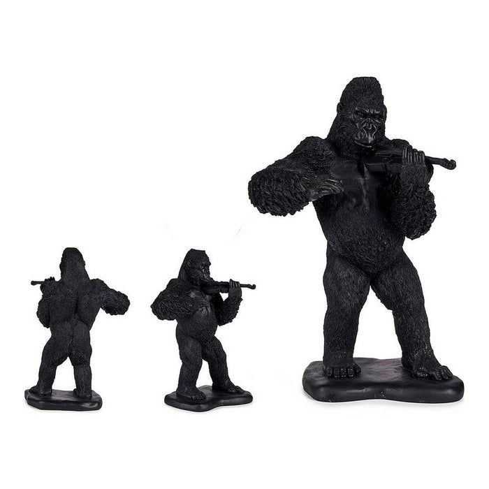 Deko-Figur Gorilla Schwarz Harz (17 x 41 x 30 cm)